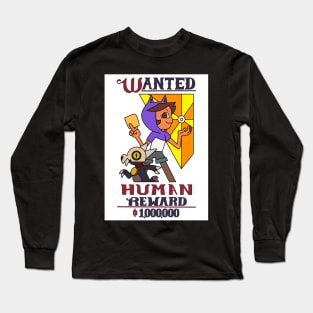 Luz the human wanted poster ~ The Owl House Long Sleeve T-Shirt